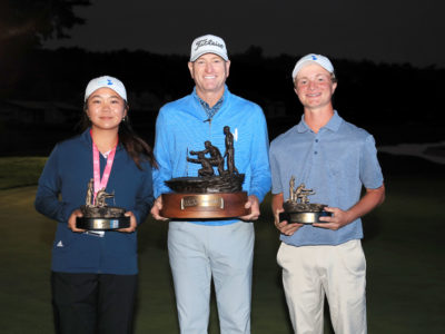 Winners of the 2022 PURE Insurance Championship, Megan Meng and Bryson Hughes.