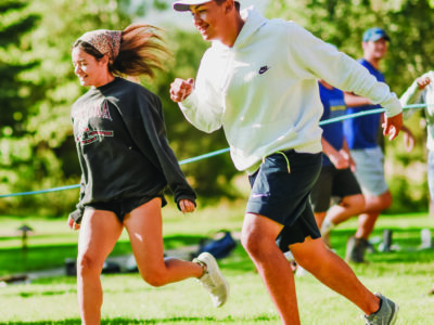 First Tee participants running.